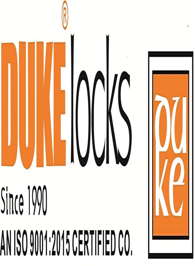 دوق قفل قرصي DUKE فائق الحجم 90 مم، مصنوع بالكامل من الفولاذ المقاوم للصدأ (درجة SS 304)، مزود بثلاثة مفاتيح نحاسية فائقة النقوش محوسبة، وقفل دائري مقوى. - Image 4